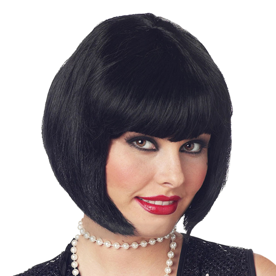 Flapper Musta Peruukki - One size