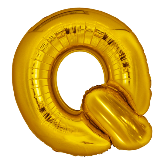 Kirjainilmapallo Kulta Metallic - Kirjain Q