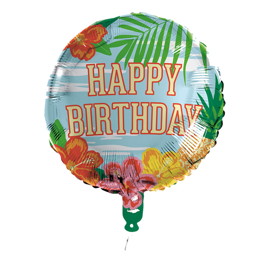 Folioilmapallo Happy Birthday Paradise - Kappaleittain