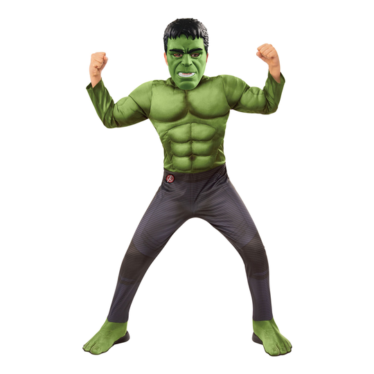 Avengers 4 Hulk Deluxe Lasten Naamiaisasu - Large