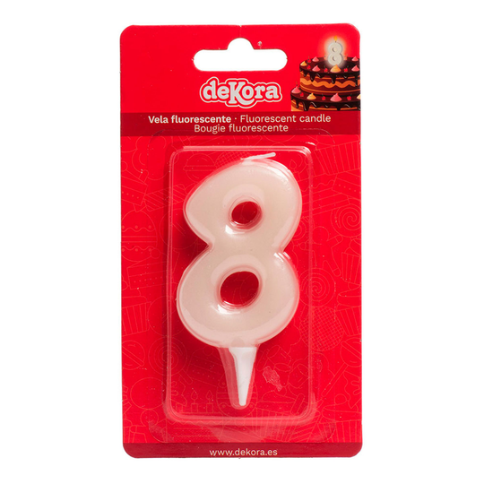 Itsevalaiseva Kakkukynttilä Numerot - Numero 8