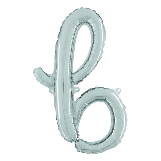 Kirjainilmapallo Script Hopea - Kirjain B