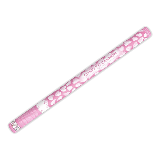 Konfettitykki Sydän Valkoinen - 80 cm