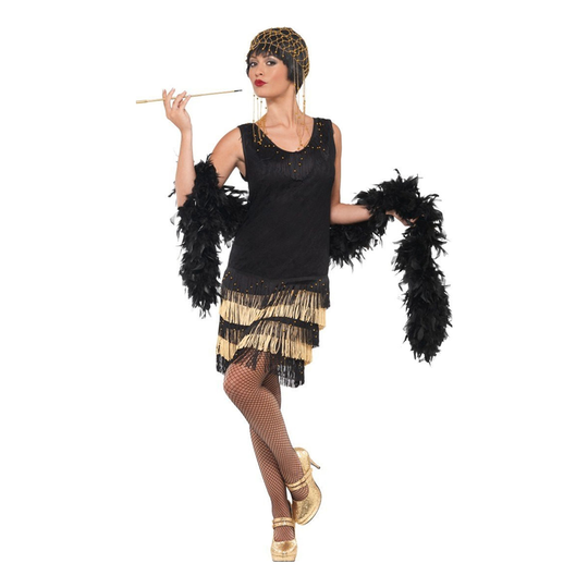 20-luvun Flapper Fringe Naamiaisasu - Medium