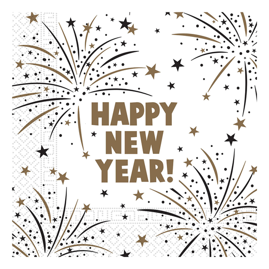 Valkoiset Lautasliinat Happy New Year