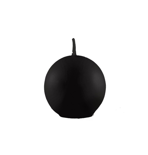 Musta Pyöreä Kynttilä, 6cm