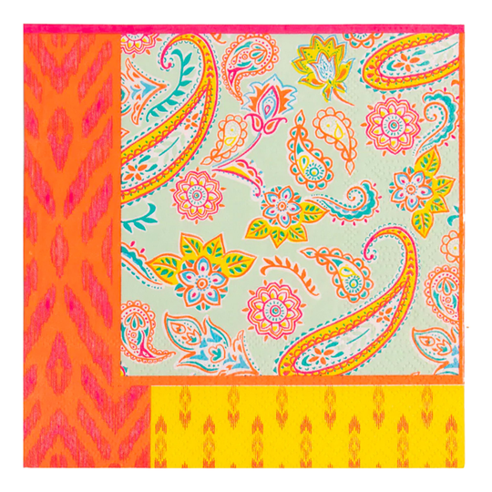 Lautasliinat Boho Paisley - 20-pakkaus