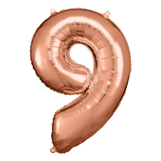Numeroilmapallo Ruusukulta Metallic - Numero 9