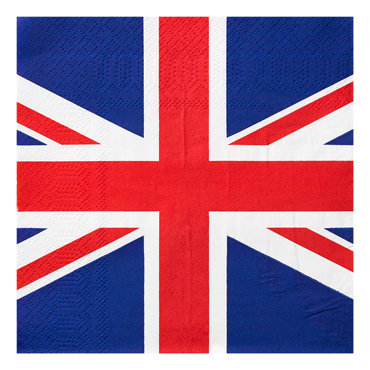 Paperiservetit Ison-Britannian Lippu - 20-pakkaus