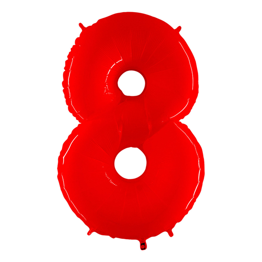 Numeroilmapallo Neon Punainen - Numero 8