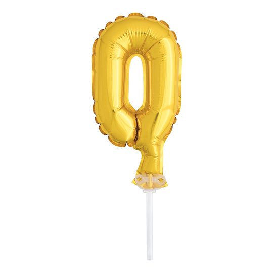 Kakkukoriste Numeroilmapallo Mini Kultainen - Numero 0