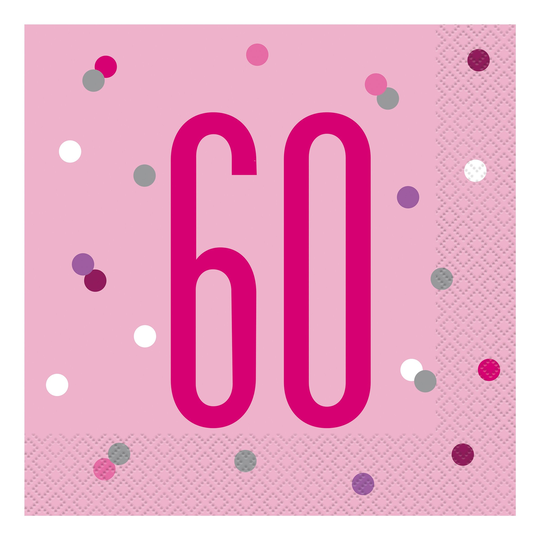 Paperiset Lautasliinat Numero Vaaleanpunainen - Numero 60