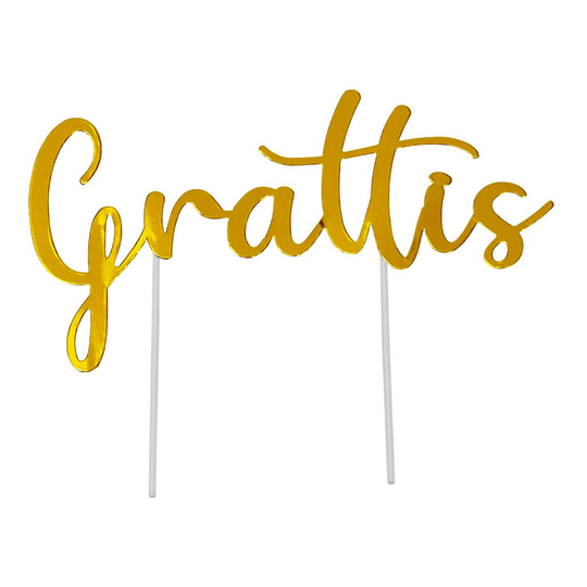 Kakkukoriste Grattis Kulta