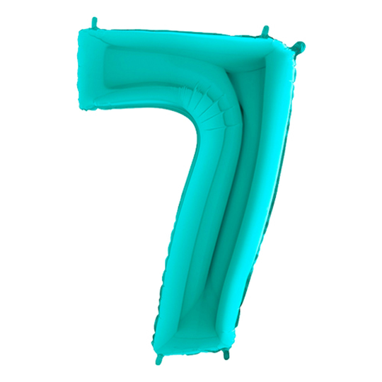 Numeroilmapallo Turkoosi Metallic - Numero 7