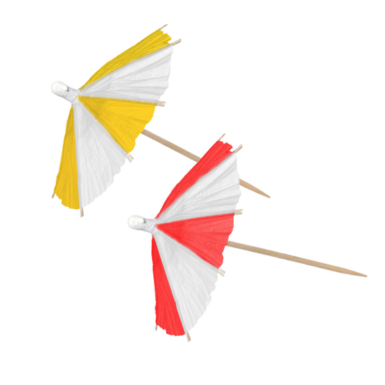 Cocktailtikut - Aurinkovarjot, 10kpl, 10cm