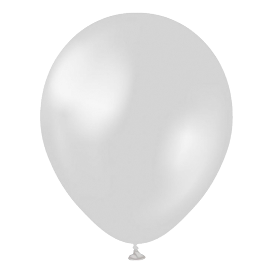 Lateksi-ilmapallot Professional Metallic Hopea - 25-pakkaus