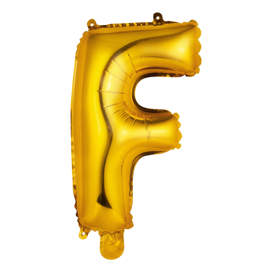 Kirjainilmapallo Mini Kulta Metallic - Kirjain F