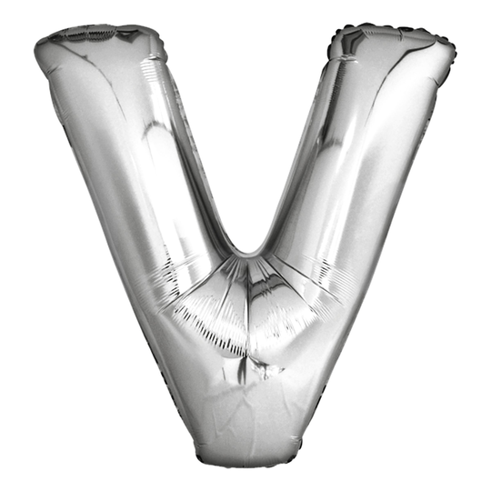 Kirjainilmapallo Hopea Metallic - Kirjain V
