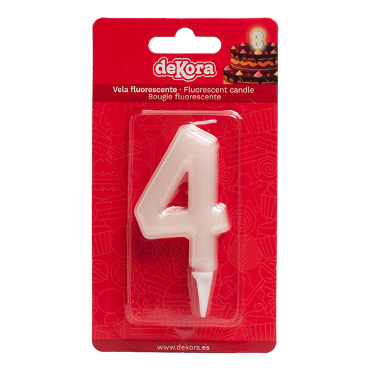Itsevalaiseva Kakkukynttilä Numerot - Numero 4