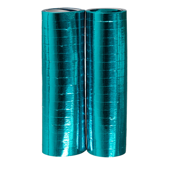 Serpentiner Metallic Turkis - 2-pak