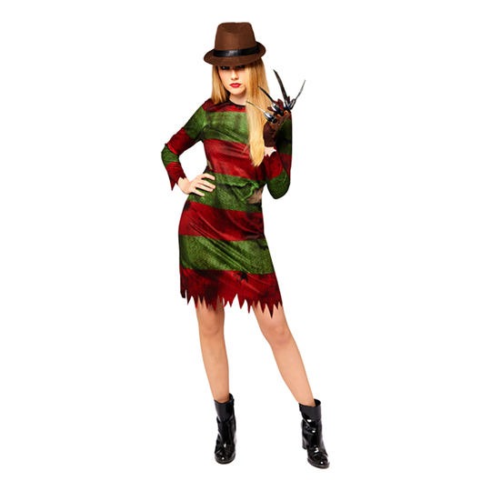 Freddy Krueger Naisten Naamiaisasu - Large