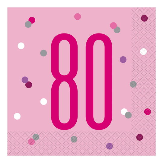 Paperiset Lautasliinat Numero Vaaleanpunainen - Numero 80