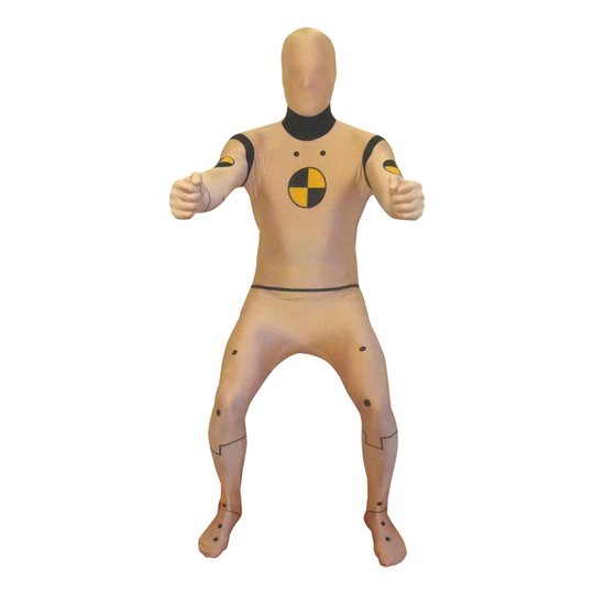 Morphsuit Törmäystesti Nukke Naamiaisasu - X-Large