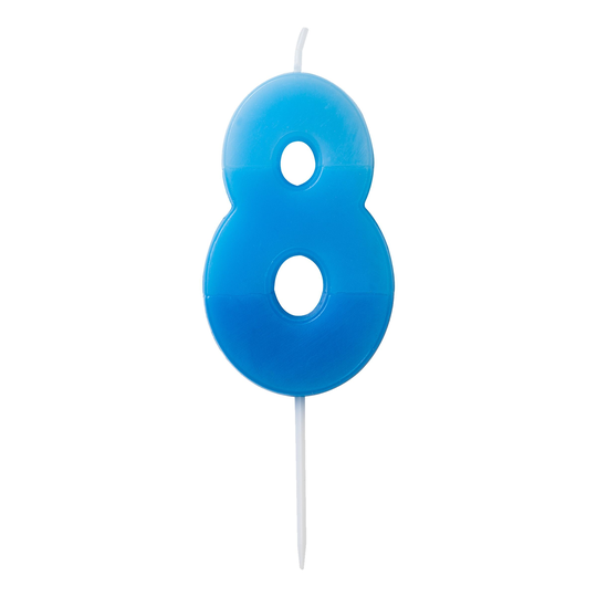 Kakkukynttilä Numero Sininen - Numero 8