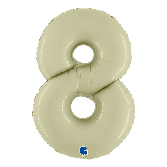 Numeroilmapallo Satin Olive Green - Numero 8