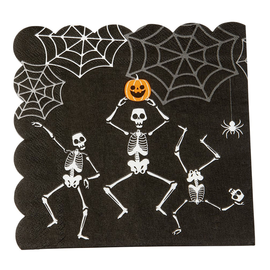 Lautasliinat Halloween Luuranko - 16-pakkaus