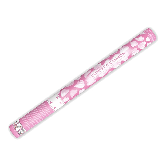 Konfettitykki Sydän Valkoinen - 60 cm