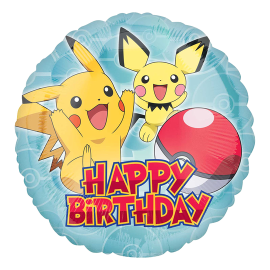 Folioilmapallo Happy Birthday Pokémon - 1-pakkaus