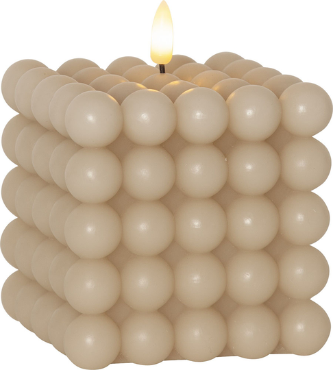 Flamme Dot LED-kynttilä, Beige, 12,5cm