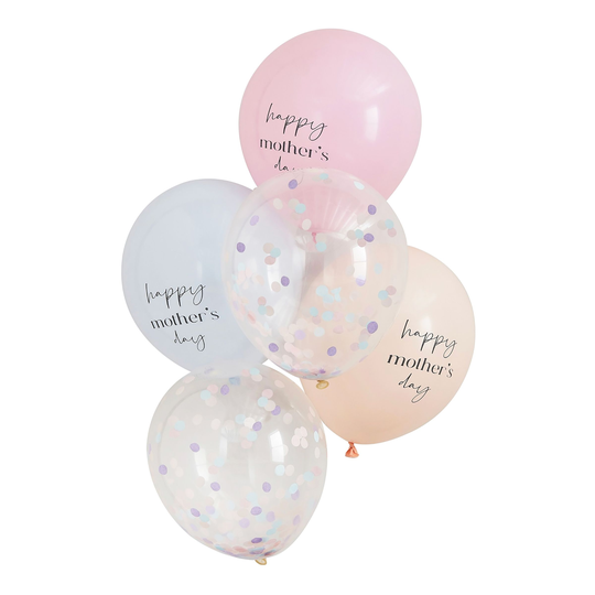 Ilmapallot Happy Mothers Day Sekoitus - 5-pakkaus