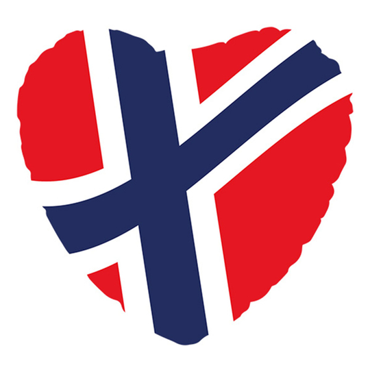 Folioilmapallo Sydän Norjan Lippu