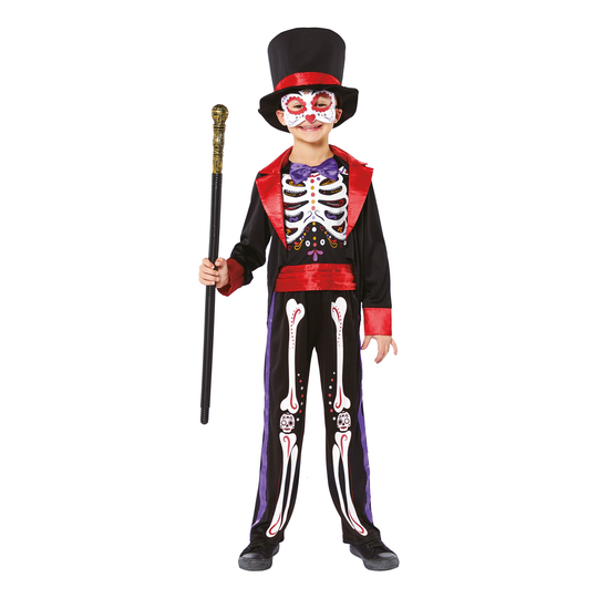 Day of the Dead Puku Lasten Naamiaisasu - Medium