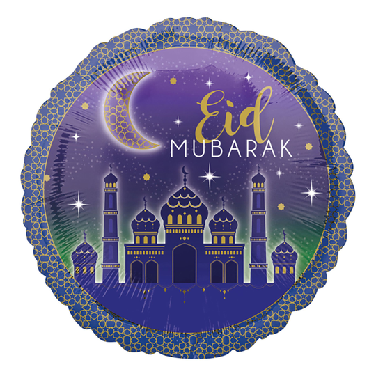 Folioilmapallo Eid Mubarak - 1-pakkaus