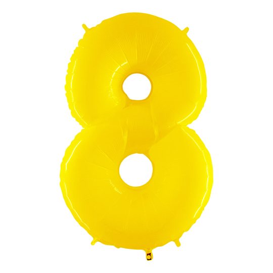 Numeroilmapallo Neon Keltainen - Numero 8
