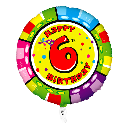 Folioilmapallo Happy Birthday - Numero 6