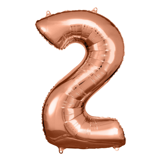 Numeroilmapallo Ruusukulta Metallic - Numero 2