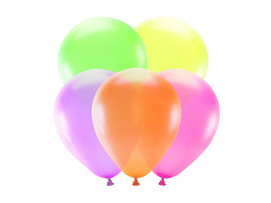 Neon-ilmapallot, 25cm, 5kpl