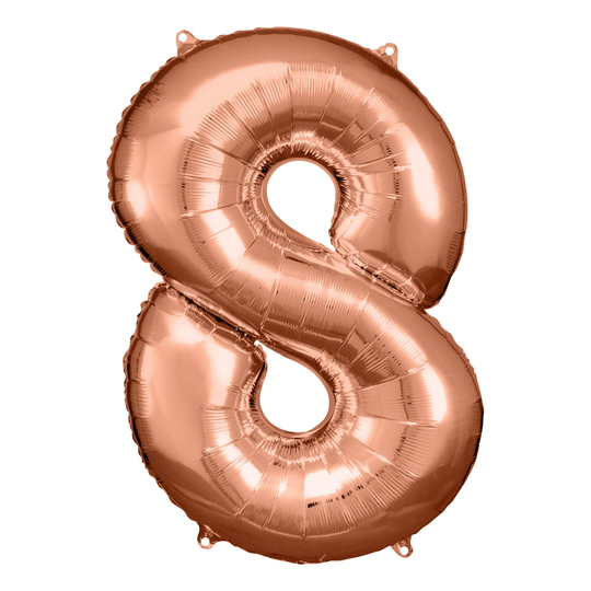 Numeroilmapallo Ruusukulta Metallic - Numero 8