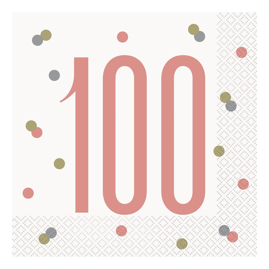Lautasliinat Numero Valkoinen Pilkuilla - Numero 100