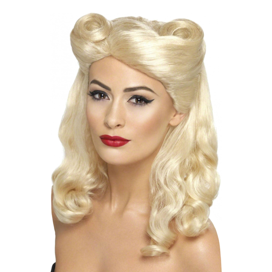 40-luvun Pin-Up Blondi Peruukki - One size