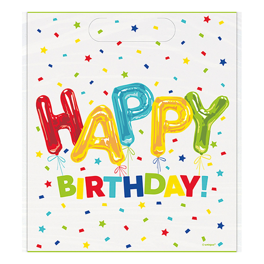 Lahjapussit Happy Birthday Strösseli - 8-pakkaus