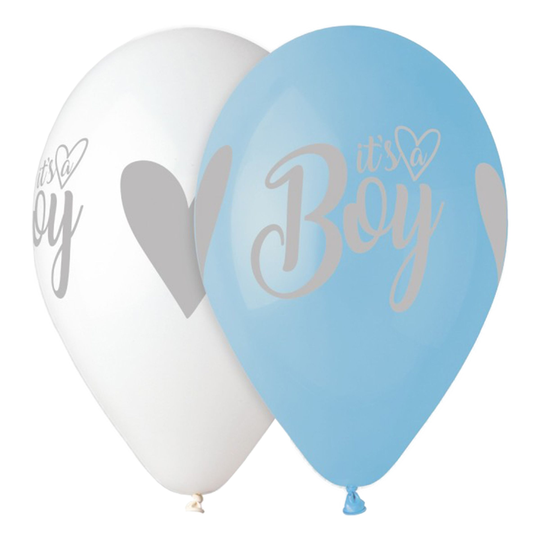 Lateksi-ilmapallot Premium It's a Boy - 5-pakkaus