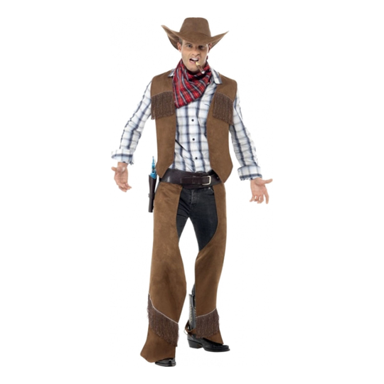 Cowboy Ruskea Naamiaisasu - One size