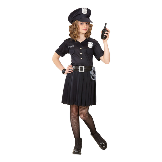 Poliisimekko Musta Lasten Naamiaisasu - Small
