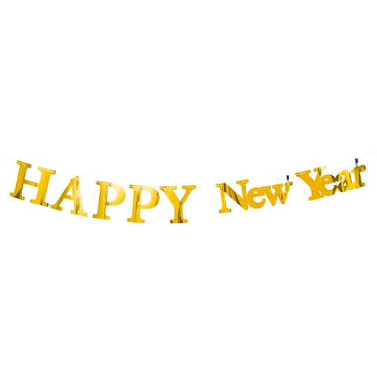 Viirinauha Happy New Year Kulta Metallic