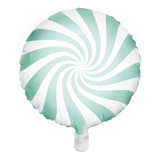 Valkoinen/Mintunvihreä Folioilmapallo Candy - 35 cm